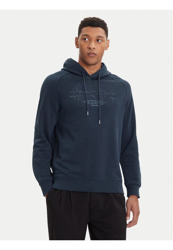 Marc O'Polo Bluza 528 4010 54078 Granatowy Regular Fit. Typ kołnierza: polo. Kolor: niebieski. Materiał: bawełna