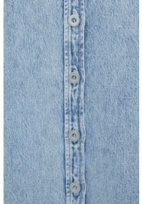 Mustang sukienka jeansowa kolor niebieski mini oversize. Kolor: niebieski. Materiał: jeans. Długość rękawa: krótki rękaw. Typ sukienki: oversize. Długość: mini #4