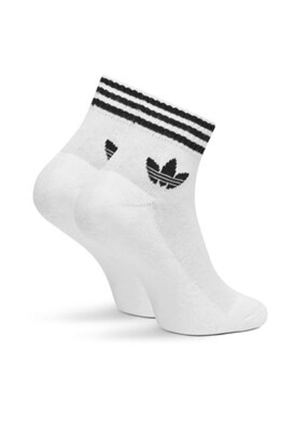 Adidas - adidas Zestaw 3 par wysokich skarpet unisex 3-Stripes JV7435 Biały. Kolor: biały. Materiał: materiał, bawełna