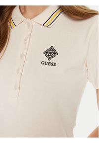 Guess Polo V5RP02 KCOK1 Écru Regular Fit. Typ kołnierza: polo. Materiał: bawełna #4