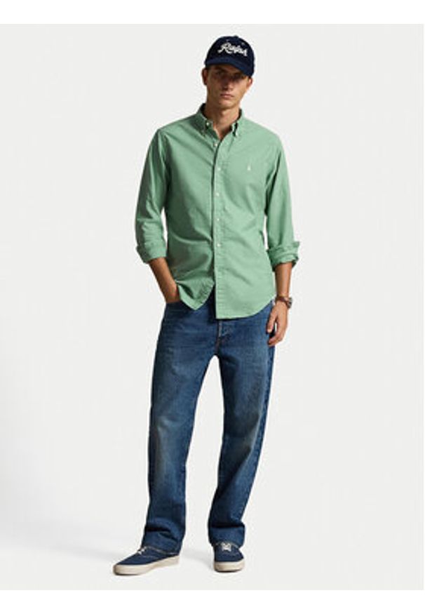 Polo Ralph Lauren Koszula 710805564514 Zielony Regular Fit. Typ kołnierza: polo. Kolor: zielony. Materiał: bawełna