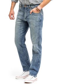 Wrangler - WRANGLER TEXAS MĘSKIE SPODNIE JEANSOWE AUTH INDIG W1215915Q. Okazja: na spotkanie biznesowe. Styl: biznesowy, elegancki