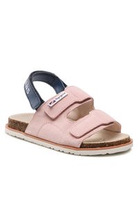 Pepe Jeans Sandały Berlin Girl Strap PGS90179 Różowy. Kolor: różowy. Materiał: zamsz, skóra