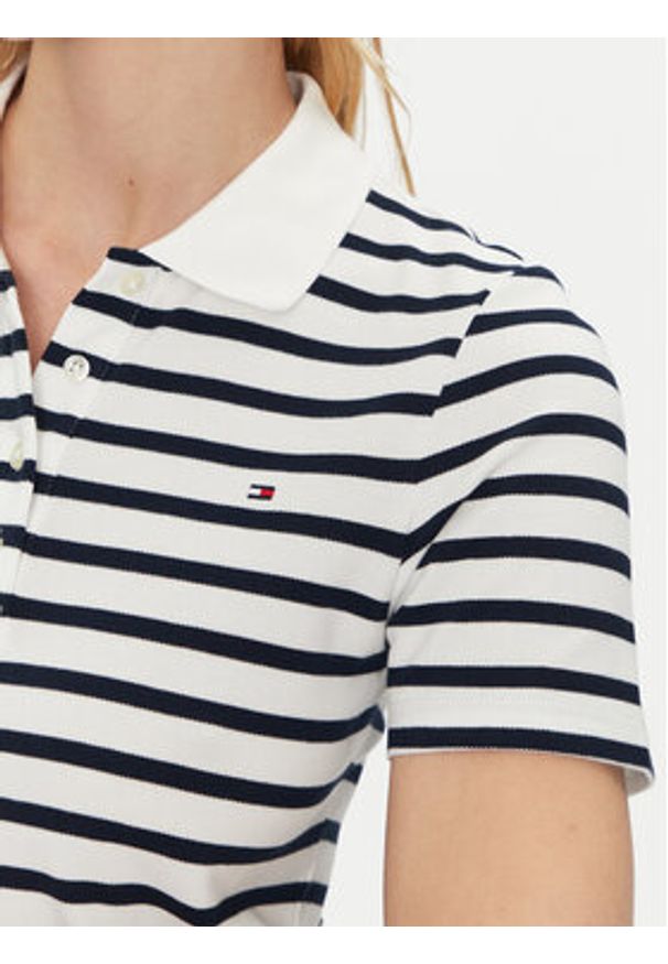 TOMMY HILFIGER - Tommy Hilfiger Polo 1985 WW0WW43225 Granatowy Slim Fit. Typ kołnierza: polo. Kolor: niebieski. Materiał: bawełna