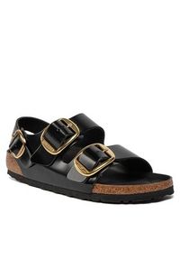 Birkenstock Sandały Milano Big Buckle 1024211 Czarny. Kolor: czarny. Materiał: skóra