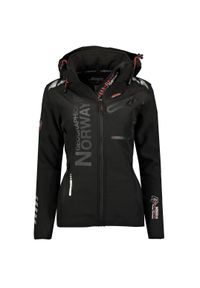 Geographical Norway REINE ASSOR B LADY 068 – damski softshell wodoodporny.. Kolor: czarny. Materiał: materiał, poliester, elastan. Sport: turystyka piesza #1