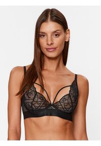 Hunkemöller Biustonosz z fiszbiną Luna 202739 Czarny. Kolor: czarny. Materiał: syntetyk