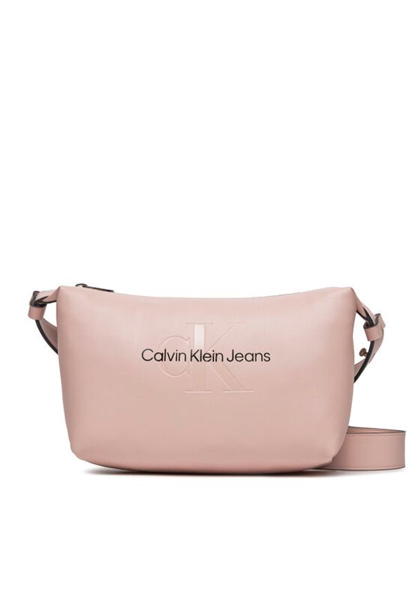 Calvin Klein Jeans Torebka Sculpted Shoulderbag22 Mono K60K611549 Różowy. Kolor: różowy. Materiał: skórzane