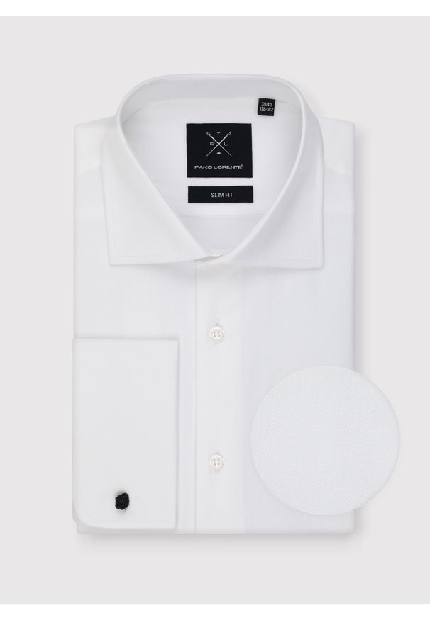 Pako Lorente - PAKO LORENTE - Koszula męska na spinki. Materiał: bawełna. Długość rękawa: długi rękaw. Długość: długie. Styl: elegancki