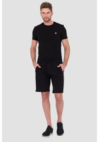 Guess - GUESS Czarny męski t-shirt Core Tee Str, Rozmiar S. Kolor: czarny