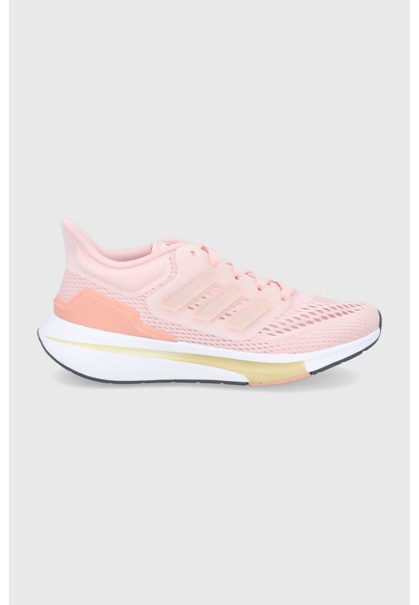 Adidas - adidas Buty EQ21 Run kolor różowy. Nosek buta: okrągły. Zapięcie: sznurówki. Kolor: różowy. Sport: bieganie