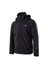 Hi-tec - Kurtka trekkingowa męska Hi-Tec Howard. Typ kołnierza: kaptur. Kolor: czarny. Sport: turystyka piesza