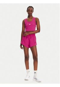 Adidas - adidas Top Essentials Small Logo JP4792 Różowy Slim Fit. Kolor: różowy. Materiał: bawełna #5