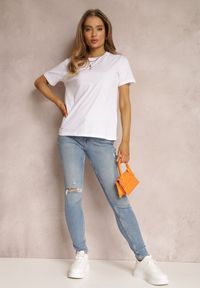 Renee - Biały T-shirt Errona. Kolor: biały. Materiał: dzianina, jeans. Długość rękawa: krótki rękaw. Długość: krótkie #3