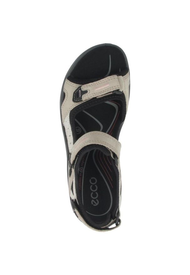 ecco - Buty do chodzenia damskie Ecco 06956354695. Zapięcie: rzepy. Kolor: beżowy. Materiał: skóra, guma. Sport: turystyka piesza