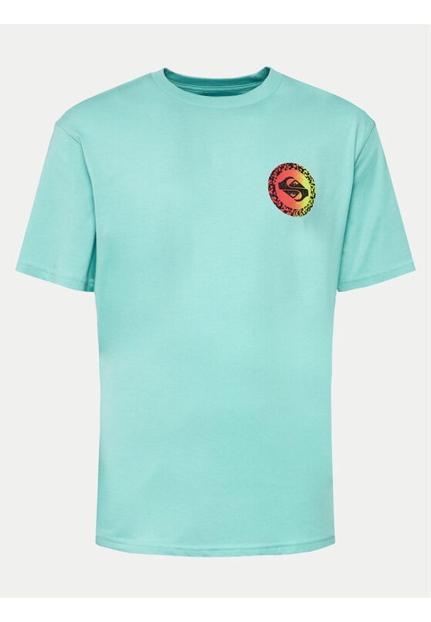 Quiksilver T-Shirt Long Fade EQYZT07670 Niebieski Regular Fit. Kolor: niebieski. Materiał: bawełna