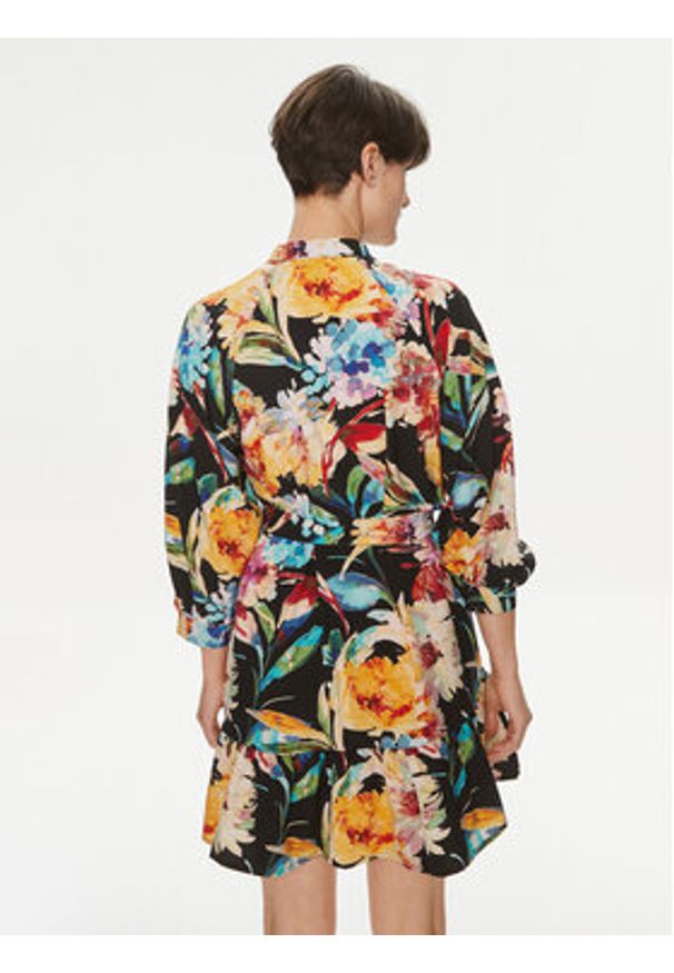 Vero Moda Sukienka koszulowa Siw Cari 10300381 Czarny Regular Fit. Kolor: czarny. Materiał: syntetyk. Typ sukienki: koszulowe