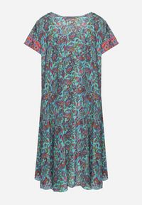 Born2be - Zielona Wiskozowa Sukienka Rozkloszowana we Wzór Paisley Mastis. Kolor: zielony. Materiał: wiskoza. Wzór: paisley #5