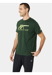 Asics T-Shirt Tiger Tee 2031D123 Zielony Ahletic Fit. Kolor: zielony. Materiał: syntetyk, bawełna #5