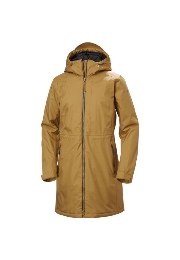 Długa kurtka wodoodporna ocieplana dla kobiet Helly Hansen Westport. Kolor: brązowy. Długość: długie. Sezon: zima