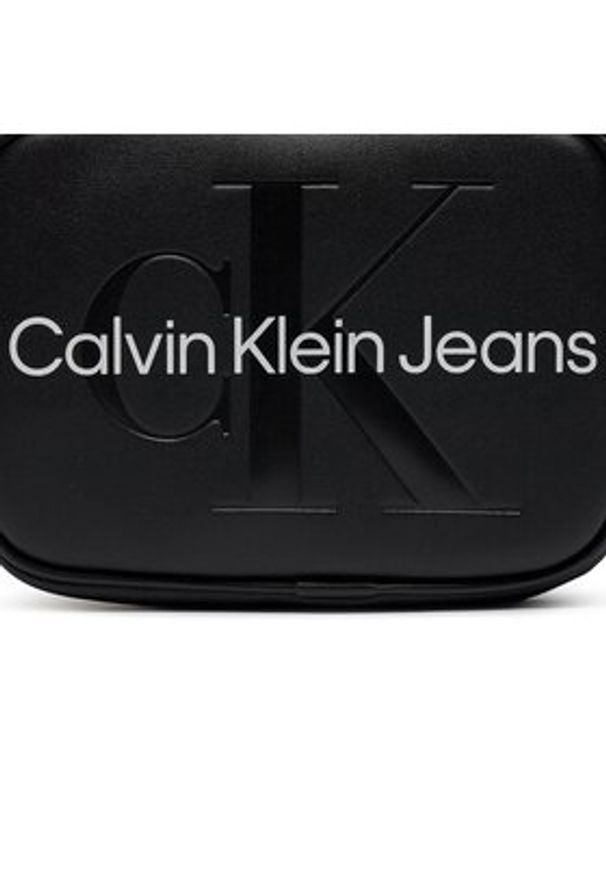 Calvin Klein Jeans Torebka Sculpted Camera Bag18 Mono K60K610275 Czarny. Kolor: czarny. Materiał: skórzane