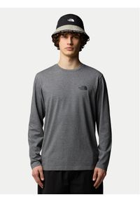 The North Face Longsleeve Simple Dome NF0A87QN Szary Regular Fit. Kolor: szary. Materiał: syntetyk. Długość rękawa: długi rękaw