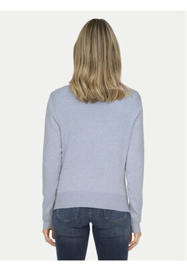 only - ONLY Sweter Venice 15333989 Błękitny Regular Fit. Kolor: niebieski. Materiał: wiskoza
