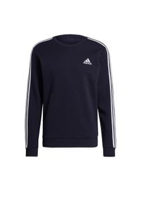 Adidas - Bluza męska adidas Essentials Sweatshirt. Kolor: biały, wielokolorowy, niebieski. Materiał: bawełna, materiał