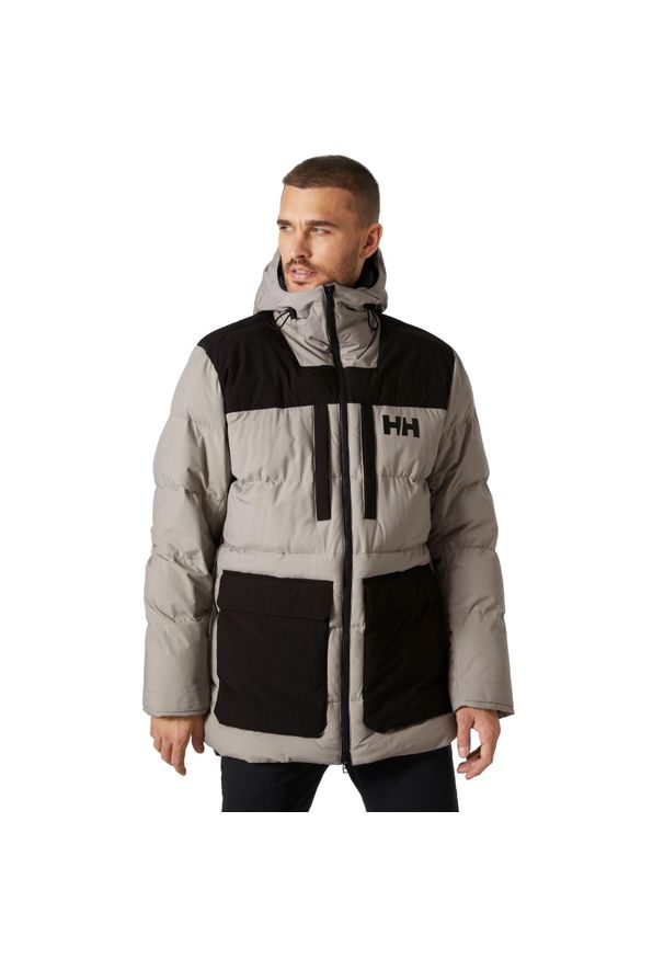 Kurtka puchowa Helly Hansen Patrol. Kolor: szary. Materiał: puch. Sport: turystyka piesza