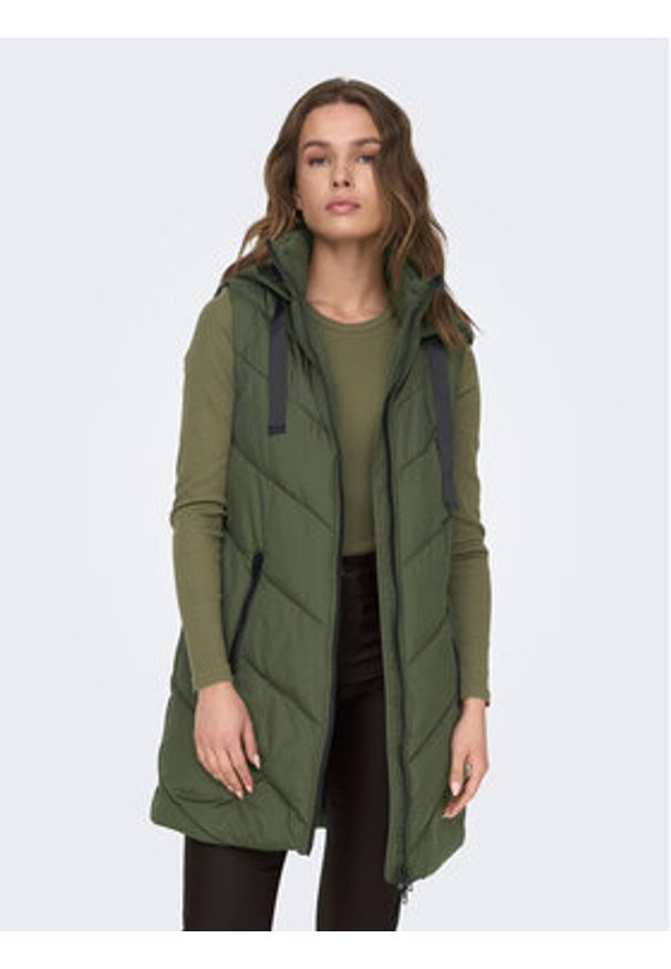 JDY Bezrękawnik 15220630 Khaki Regular Fit. Kolor: brązowy. Materiał: syntetyk. Długość rękawa: bez rękawów