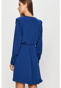 Vero Moda - Sukienka. Kolor: niebieski. Długość rękawa: długi rękaw. Typ sukienki: rozkloszowane #5
