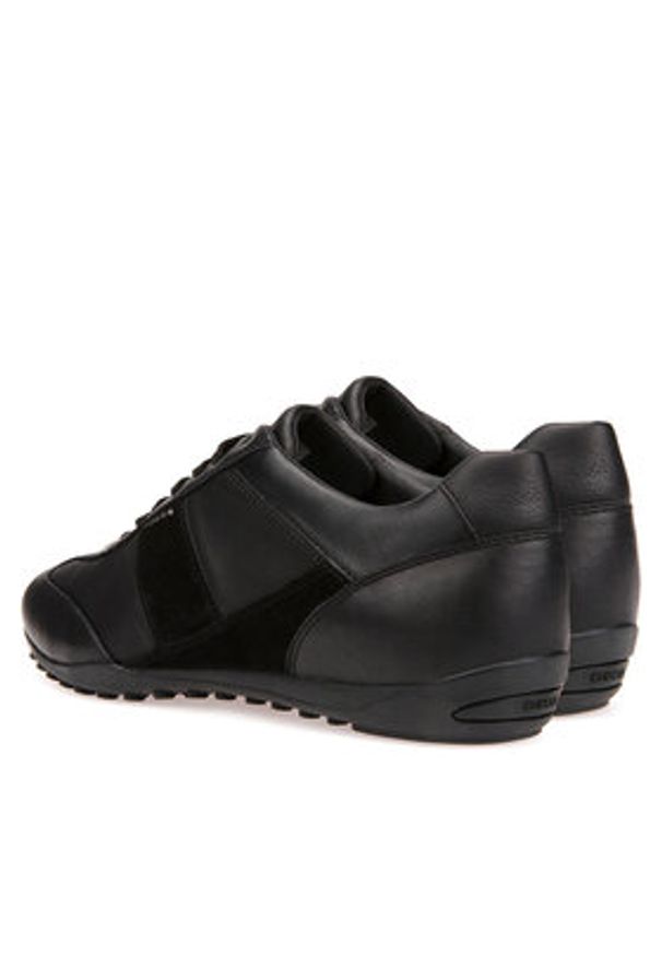 Geox Sneakersy U Wells A U74T5A 085ME C9999 Czarny. Kolor: czarny. Materiał: skóra