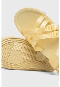 Shaka sandały damskie kolor żółty. Zapięcie: rzepy. Kolor: żółty. Materiał: materiał, guma. Wzór: gładki #4