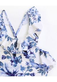 ZIMMERMANN KIDS - Jednoczęściowy strój kąpielowy Aliane Butterfly. Kolor: biały. Materiał: lycra. Wzór: aplikacja, kwiaty, nadruk