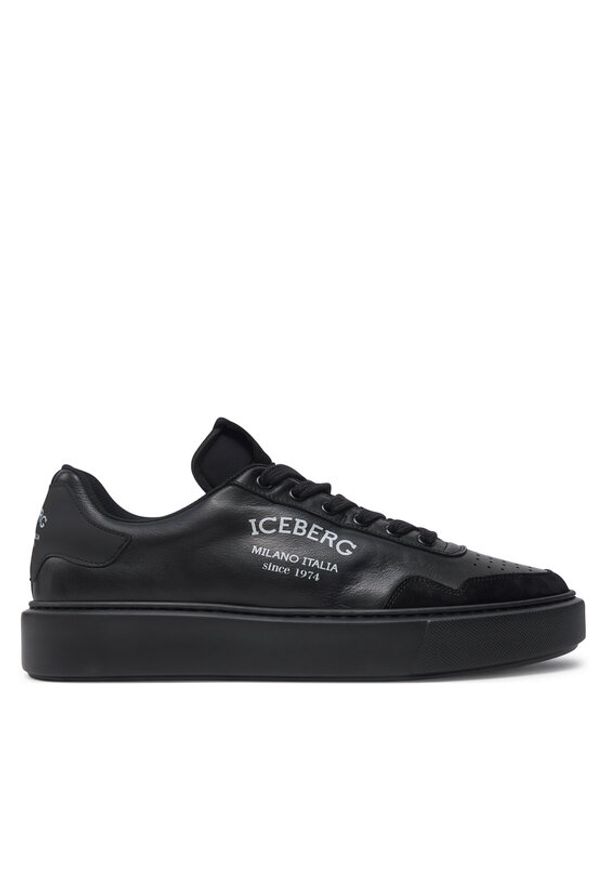 Iceberg Sneakersy Bozema IU1723 Czarny. Kolor: czarny. Materiał: skóra