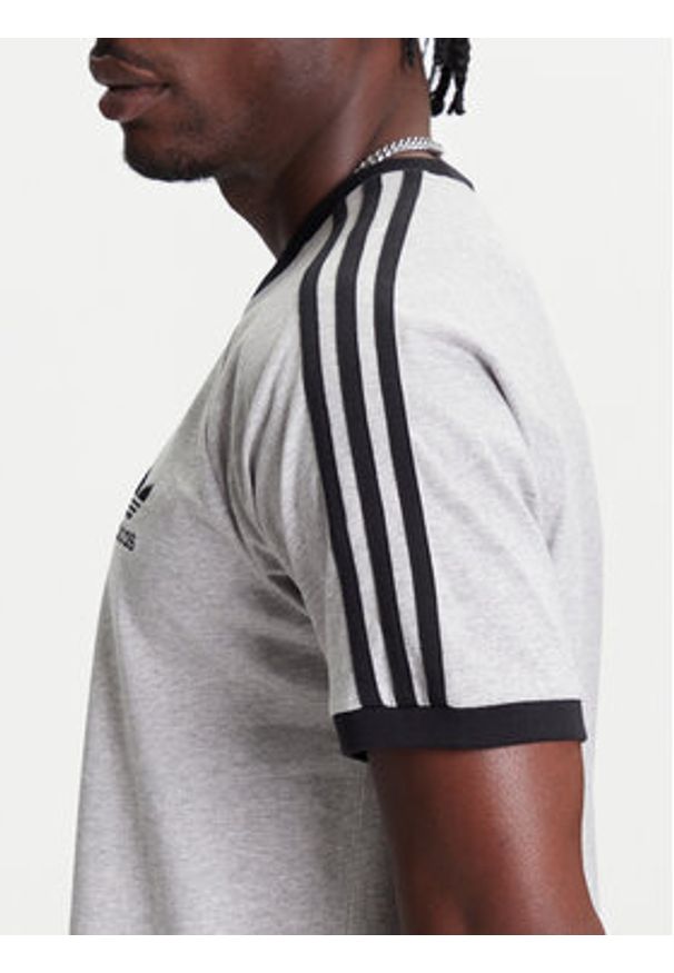 Adidas - adidas T-Shirt adicolor Classics 3-Stripes JY1369 Szary Slim Fit. Kolor: szary. Materiał: bawełna