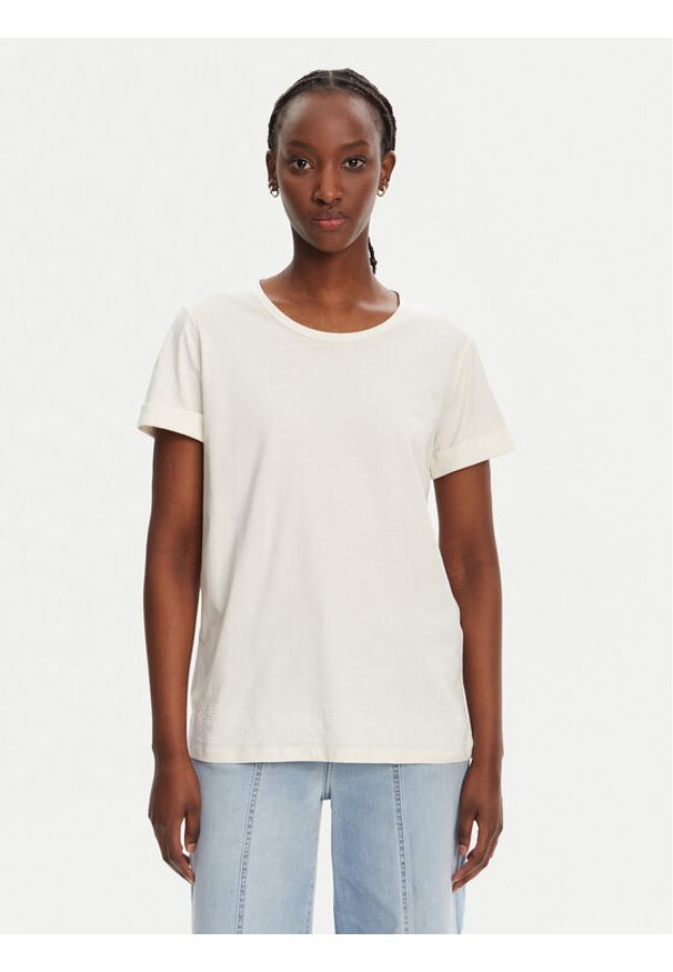 Liu Jo Sport T-Shirt TA5180 JS923 Biały Regular Fit. Kolor: biały. Materiał: bawełna. Styl: sportowy