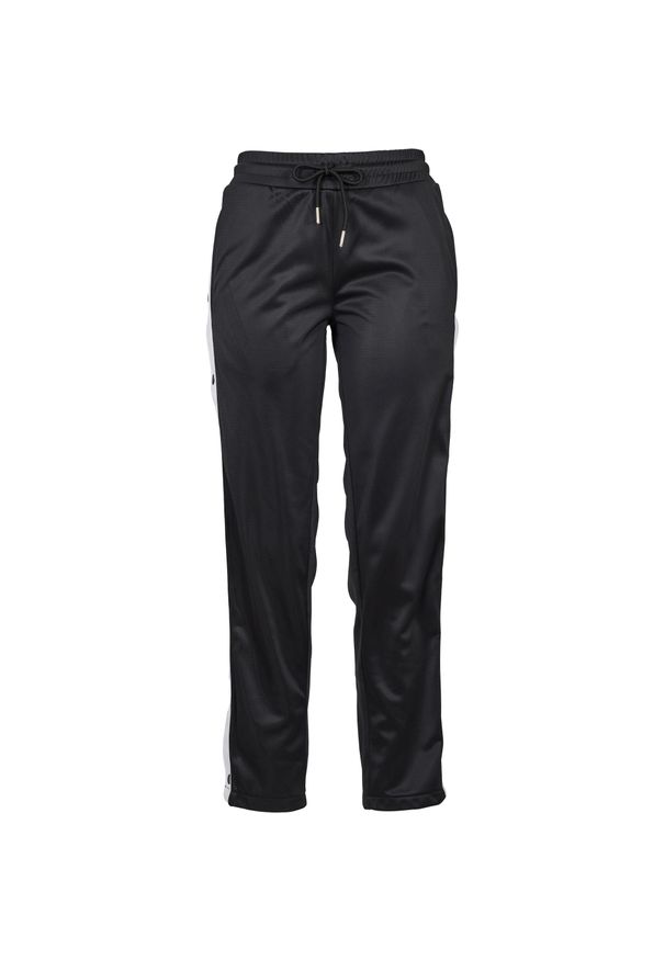 Urban Classics - Spodnie damskie Urban Classic button up. Kolor: czarny, wielokolorowy, biały. Długość: długie