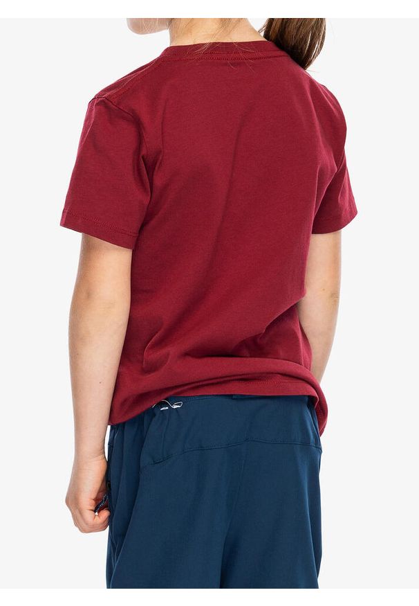 Fjällräven - Koszulka bawełniana dziecięca Fjallraven Kids Logo T-shirt. Kolor: czerwony. Materiał: bawełna