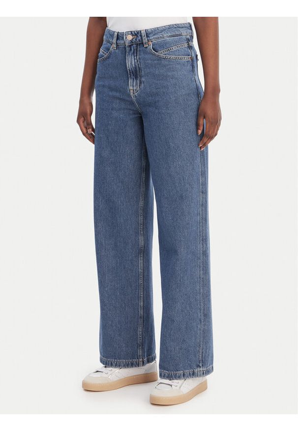 BOSS Jeansy Marlene 50552093 Niebieski Wide Leg. Kolor: niebieski