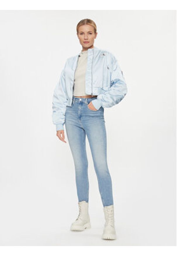 Calvin Klein Jeans Jeansy J20J222142 Niebieski Skinny Fit. Kolor: niebieski