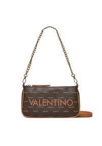 Valentino by Mario Valentino - VALENTINO Mała brązowa listonoszka Liuto. Kolor: brązowy. Wzór: paski