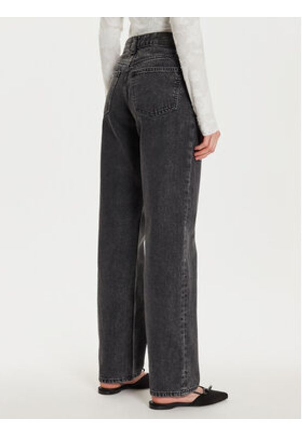 Gina Tricot Jeansy 21489 Czarny Straight Fit. Kolor: czarny