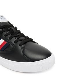 TOMMY HILFIGER - Tommy Hilfiger Sneakersy Icon Court Stripes FM0FM05628 Czarny. Kolor: czarny. Materiał: skóra