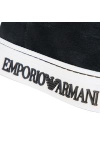 Emporio Armani - Sztyblety EMPORIO ARMANI - X3Z045 XM537 N181 Black/White. Kolor: czarny. Materiał: zamsz, skóra. Szerokość cholewki: normalna #6