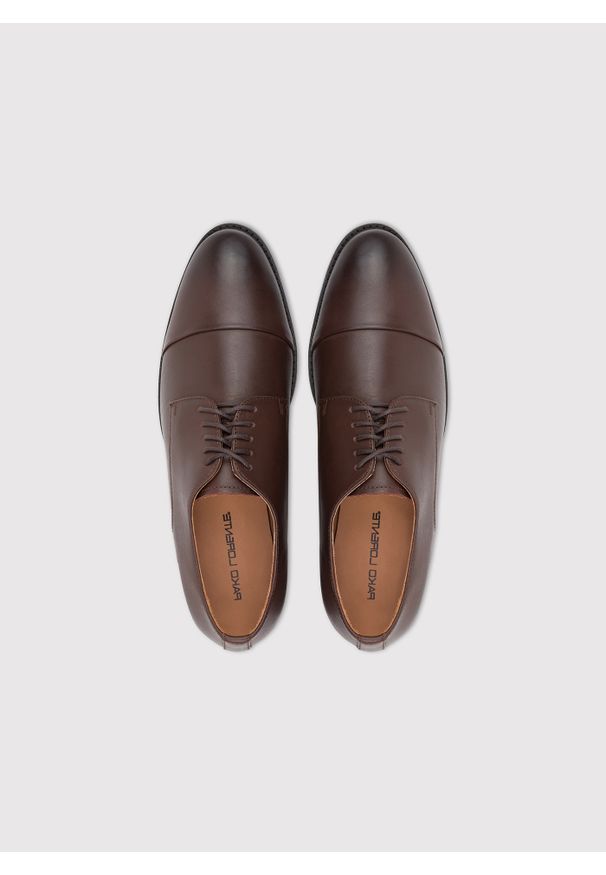 Pako Lorente - PAKO LORENTE – Brązowe eleganckie buty męskie. Kolor: czarny, brązowy. Materiał: skóra. Styl: elegancki