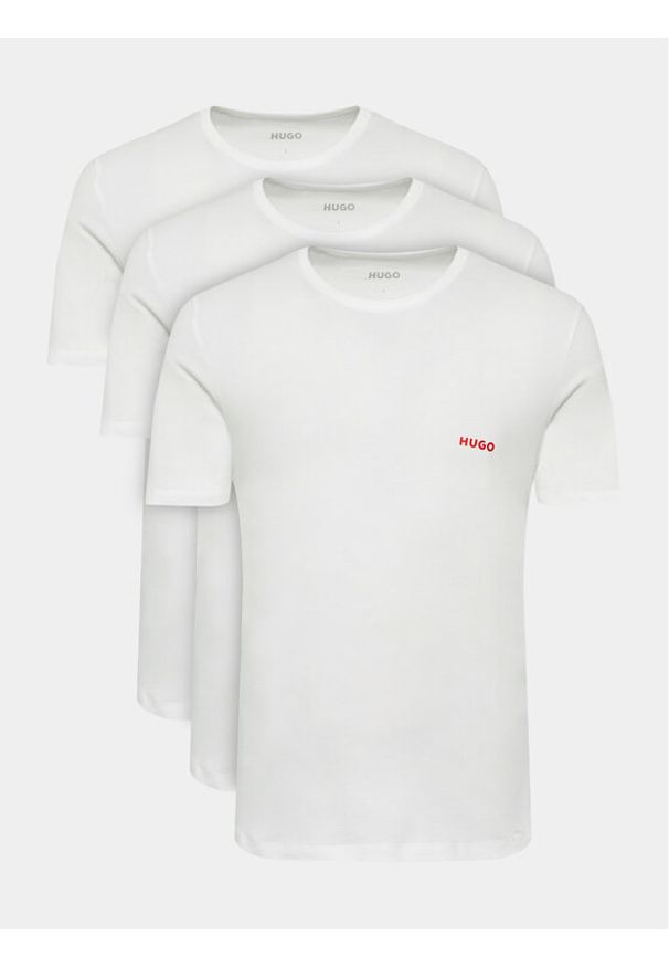 Hugo - HUGO Komplet t-shirtów 50493972 Biały Regular Fit. Kolor: biały. Materiał: bawełna