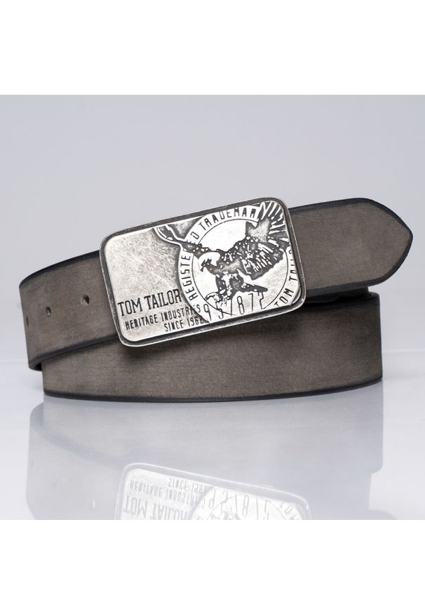 Tom Tailor - TOM TAILOR PASEK SKÓRZANY SOPO-TT435 40 mm Ledergürtel RO2251 0790. Materiał: skóra. Wzór: paski. Styl: klasyczny, elegancki, rockowy