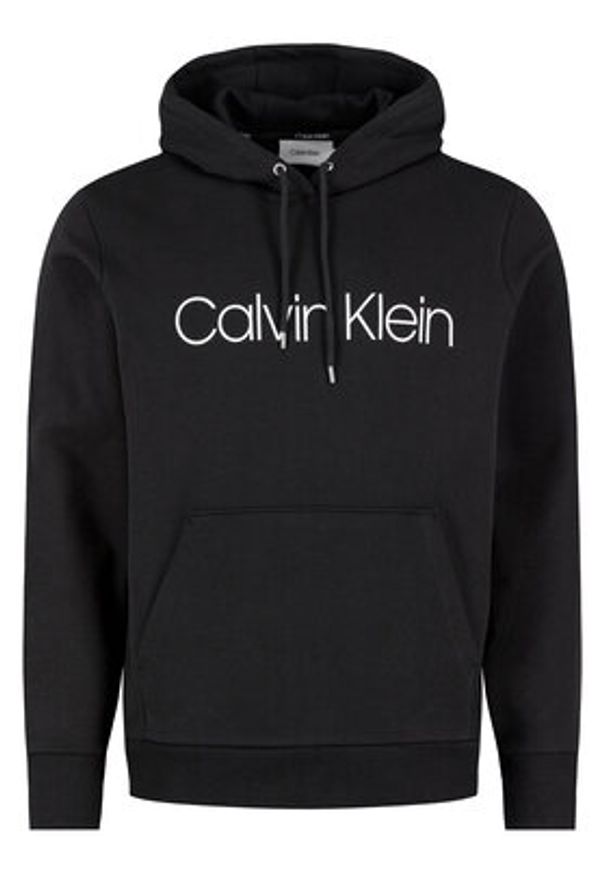 Calvin Klein Bluza Logo K10K104060 Czarny Regular Fit. Kolor: czarny. Materiał: bawełna