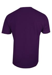 Stedman - Fioletowy Bawełniany T-Shirt Męski Bez Nadruku -STEDMAN- Koszulka, Krótki Rękaw, Basic, U-neck. Okazja: na co dzień. Kolor: fioletowy. Materiał: bawełna. Długość rękawa: krótki rękaw. Długość: krótkie. Styl: casual